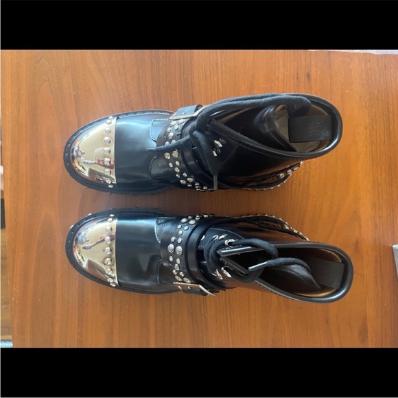 Alexander McQueen Metal Toe Studded Combat Boots - Picture 4 of 12